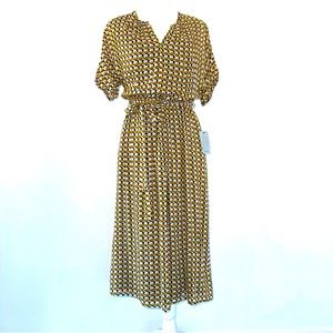 Geo Print Midi Dress